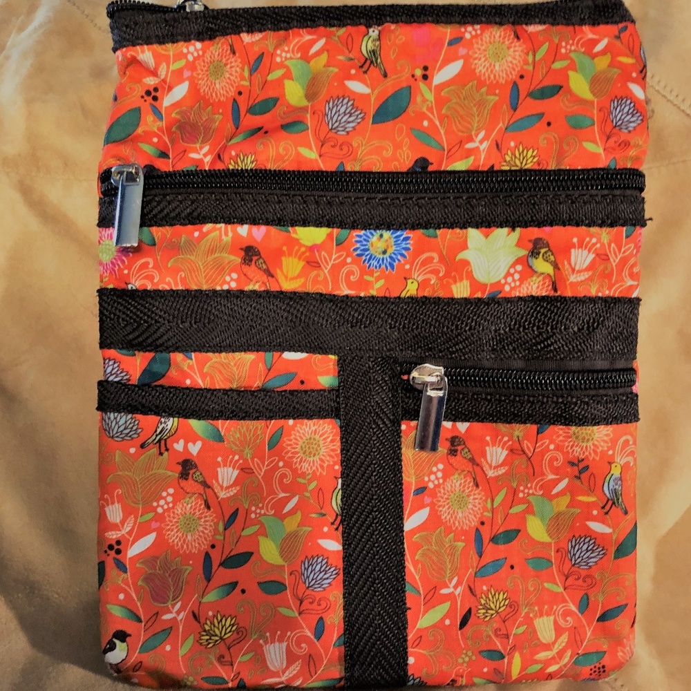 Braciano Nylon Floral Bird Print Crossbody…